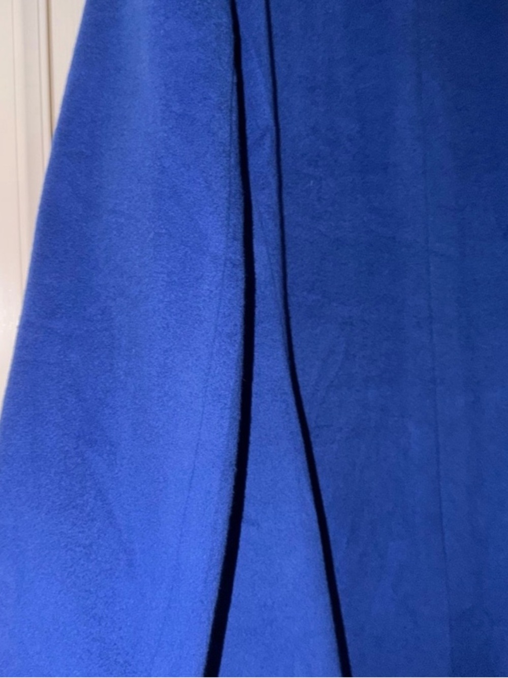 Christian Dior Boutique Royal Blue Wool Coat Gold Crest VTG Size 14 - Picture 11 of 16